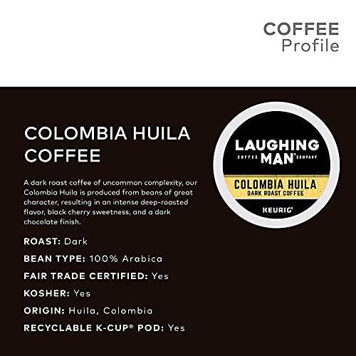 LAUGHING MAN Laughing Man Colombia Huila Keurig Single-Serve K-Cup Pods, Dark Roast Coffee, 60 Count (6 Packs of 10)