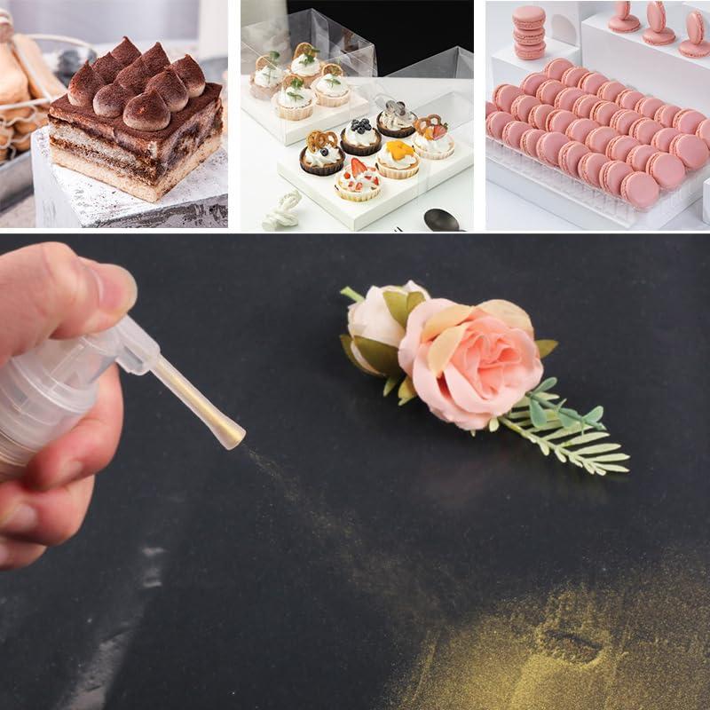 ONESUNNY Edible Gold Glitter Spray Cake Decorating Gold Luster Dust Metallic Shimmer Food Grade Dust Powder Food Coloring Glitter Powder for Cake Decorating-5g Bottle