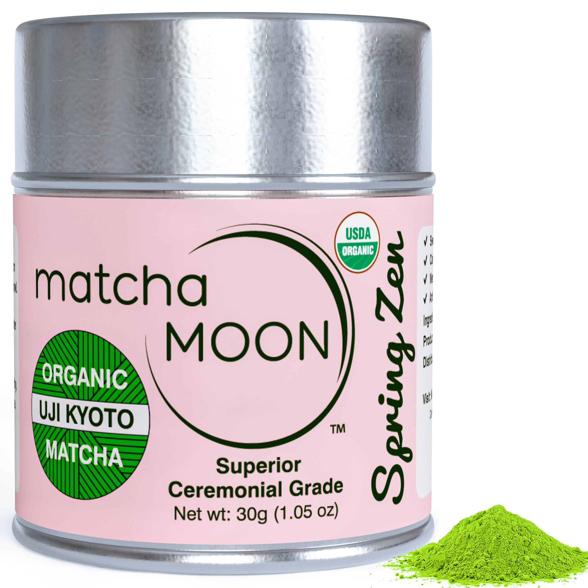 Matcha Moon Matcha Moon Spring Zen Matcha Green Tea Powder - Traditional Organic Japanese Matcha from Uji Kyoto - 30g (1.05 oz.) - Superior Ceremonial Grade Matcha for Authentic Tea Experience