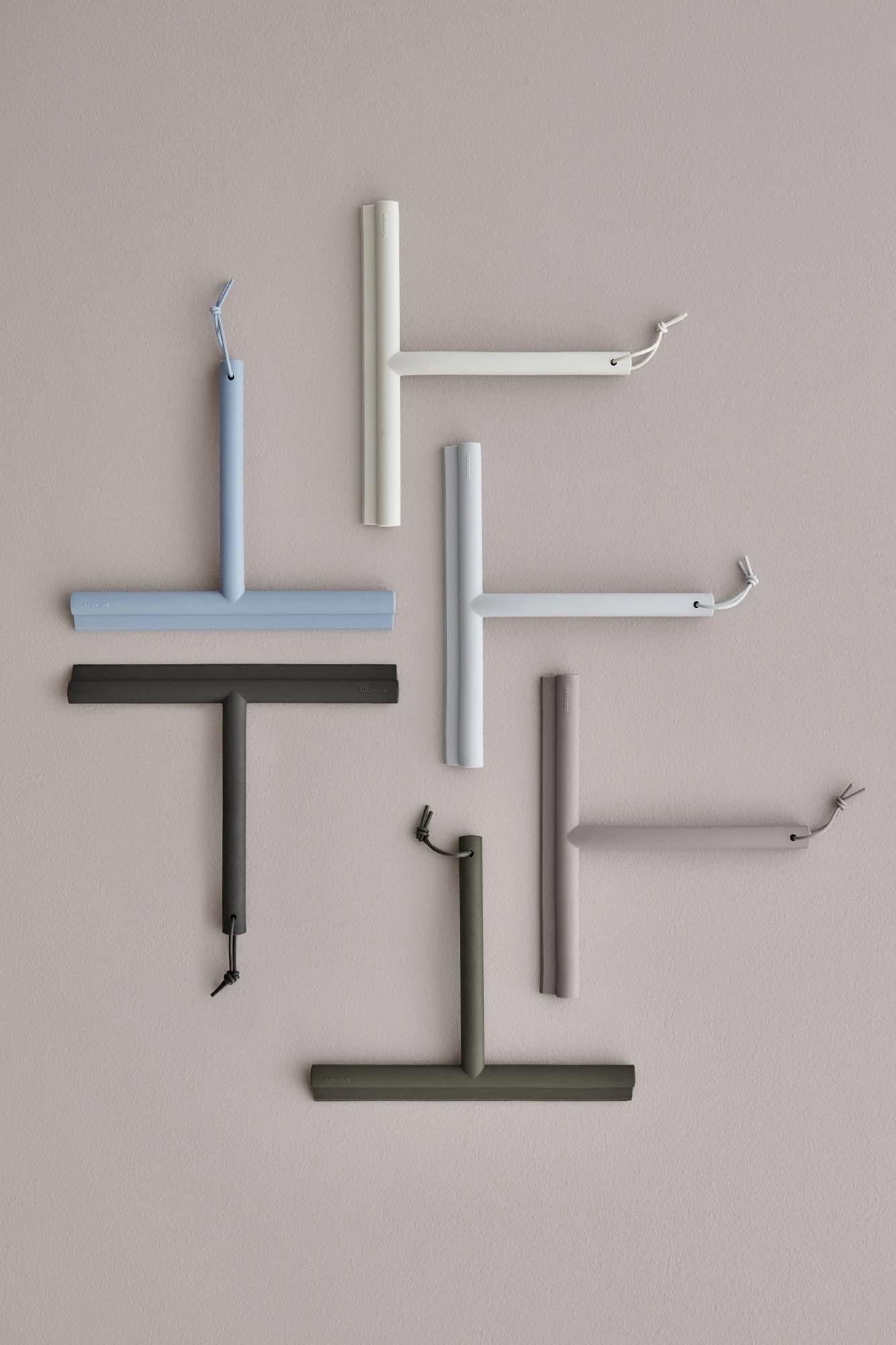 Blomus blomus VIPO Shower Squeegee with Holder, 24 cm Wide, Silicone Squeegee for Shower, Bathroom, Window Squeegee, Windscreen Squeegee, White