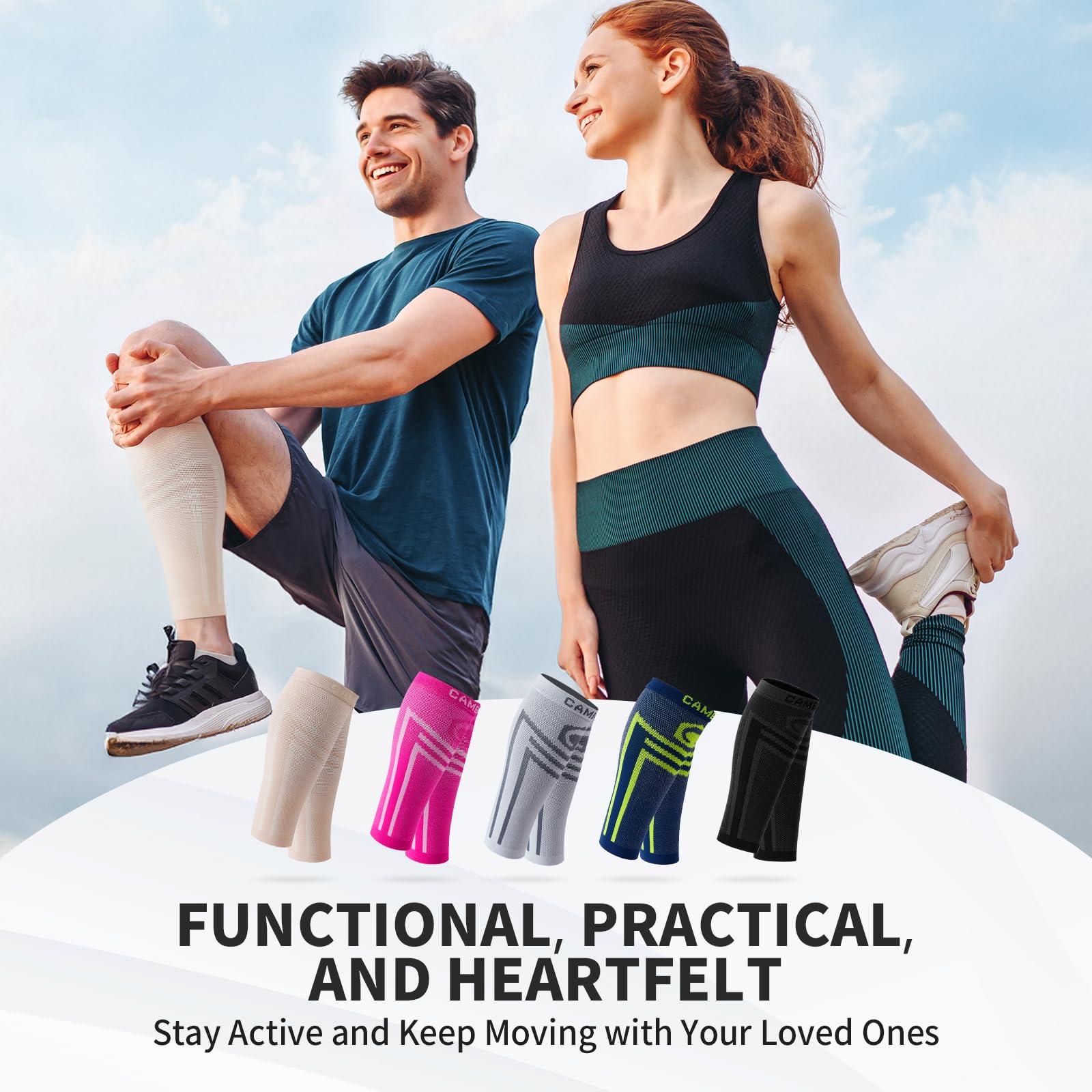 CAMBIVO CAMBIVO Calf Compression Sleeve Men & Women- Shin Splint Brace Support for Legs Pain Relief, Varicose Vein Treatment