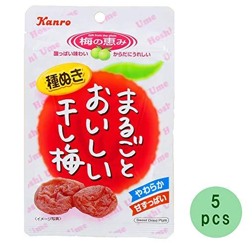 Ninjapo Whole Delicious Dried Plum 0.7oz 5pcs Japanese Dagashi Ninjapo