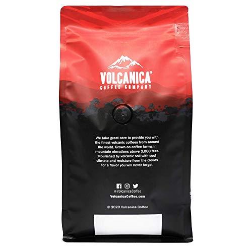 Volcanica Coffee Brazil Peaberry Coffee, Ground, Naturally Low Acid, Fresh Roasted, 16-ounce