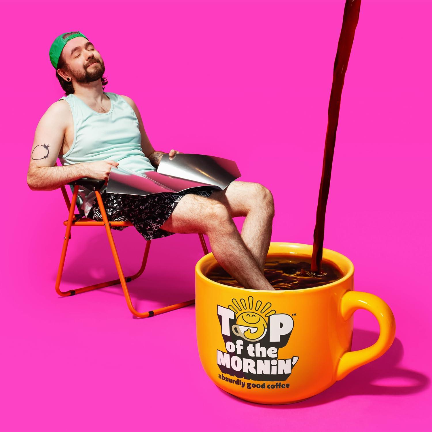 Top of the Mornin Top of the Mornin Ground Coffee by JackSepticEye, Ethically Sourced Organic Specialty Grade Coffee with hints of Praline and Black Tea (12 Ounce, Golden Hour)