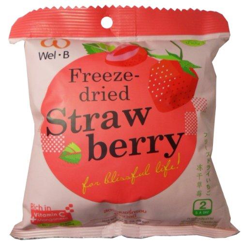 Wel-B Freeze Dried Strawberry Healthy Fruit Snack Wel-B Brand Net Wt 22g (0.78oz) x 2 bags