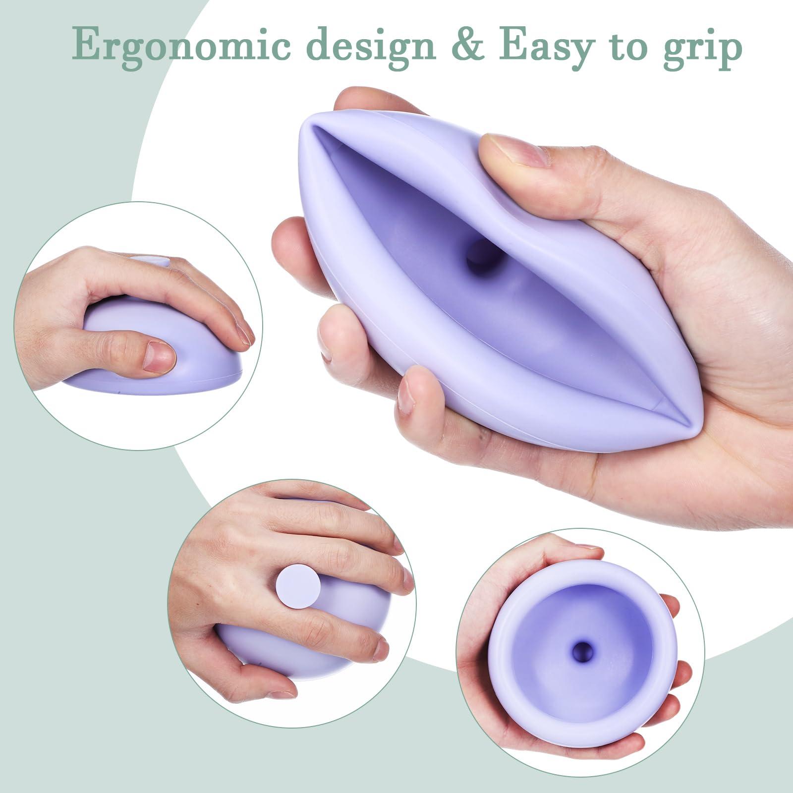 Healifty Healifty 4pcs Palm Chest Percussion Cup Sputum Remover Physical Therapy Aids Pressure Drum Massager Phlegm Mucus Flutter Remover for Patients Elders Infant