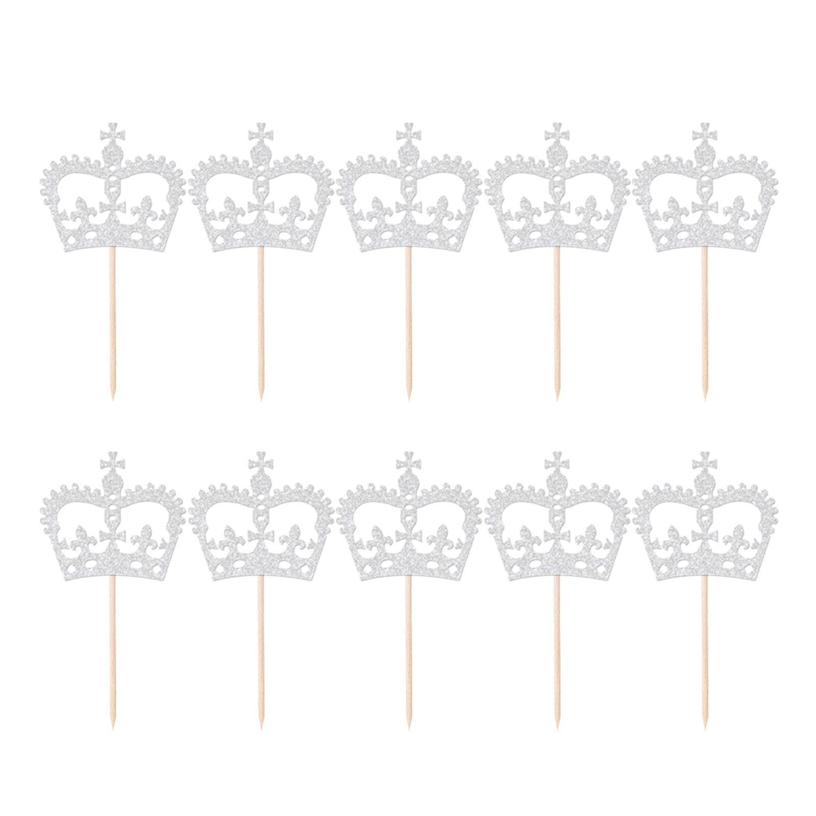 Littryee Littryee 10 Union Jack Cake Toppers, Queen Jubilee Cupcake Toppers Union Jack Cake Decorations 2022, Union Jack Flags Supplies, Britain Flag Royal Paper Cupcake Toppers for Decorations