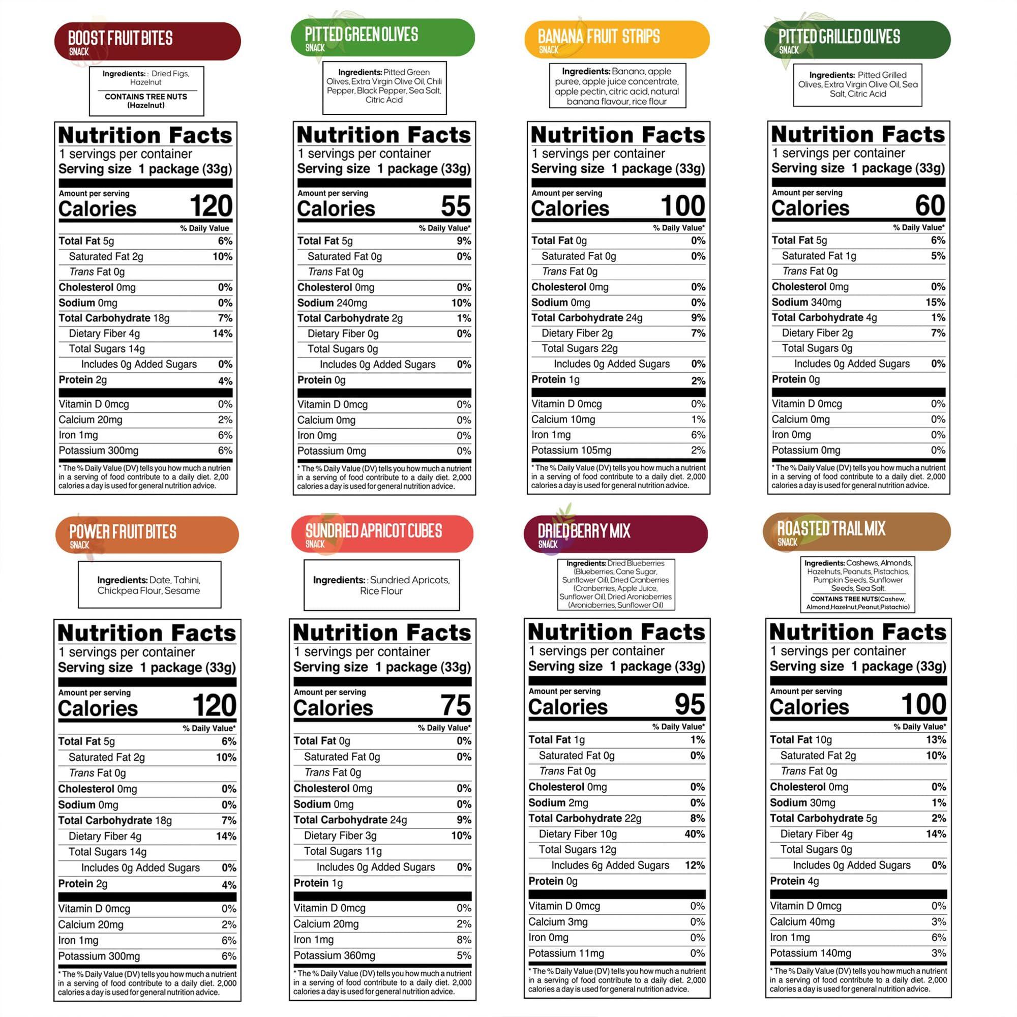 nutruit Nutruit Gourmet Healthy Snacks - 32 Pack MEGA Variety Box - Vegan, Gluten Free, Non-GMO Bulk Snacks - Kosher, High Protein, High Fiber, Plant-Based Healthy Snack - 1.2oz Packs