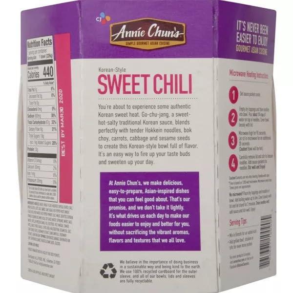 Annie Chun's Annie Chuns Noodle Bowl Korean Chili Swt, Pack of 6
