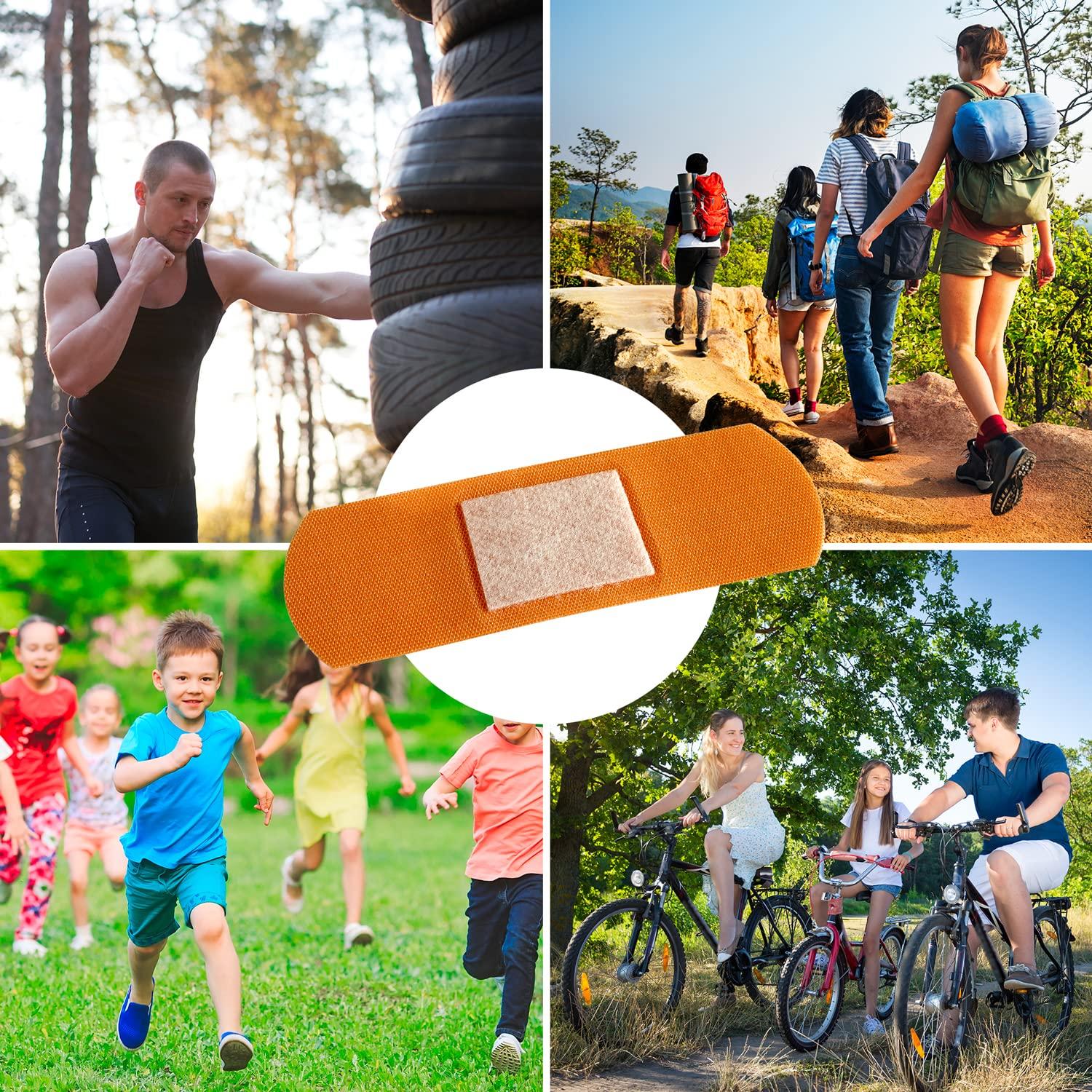 MEDca Flexible Fabric Bandages - Flex Fabric Adhesive Bandages Finger-Tip Bandages Knuckles andThumb Bandages for Finger Careand to Protect Wounds from Infection - (200 Count)