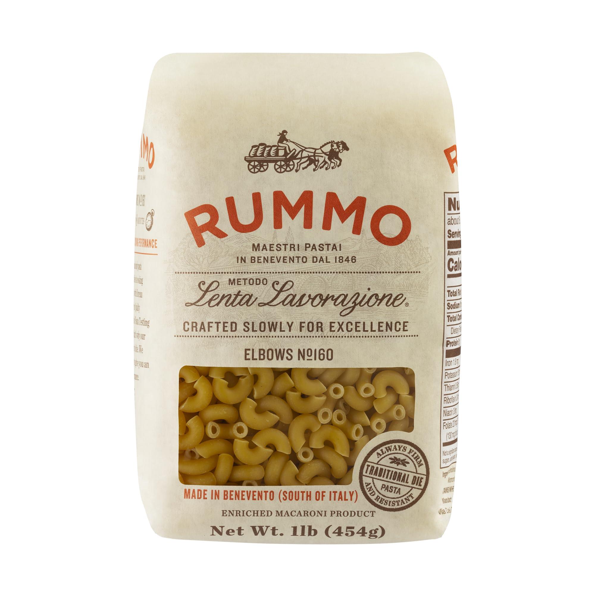 Rummo Rummo Elbows Pasta N.160 - Elbow Macaroni Pasta Noodles, Elbow Noodles, Durum Wheat Pasta, Italian Pasta, Dry Pasta - 16 Ounce (Pack of 1)