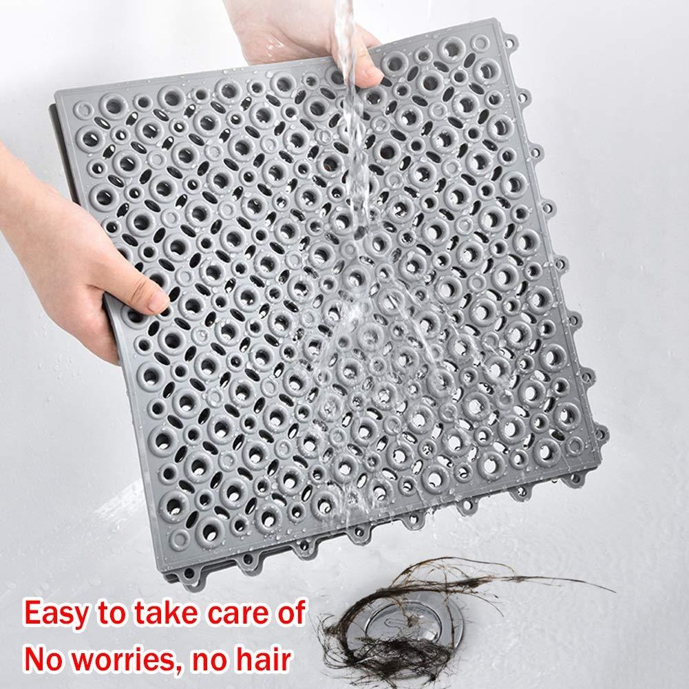 ALGFree-Foam Floor Tiles Interlocking Rubber Floor Tiles Bath Shower Mat, Not-Slip Tread Areas Pool Shower Locker Room Bathroom Deck Patio Garage ALGFree (Color : C, Size : 4PCS)