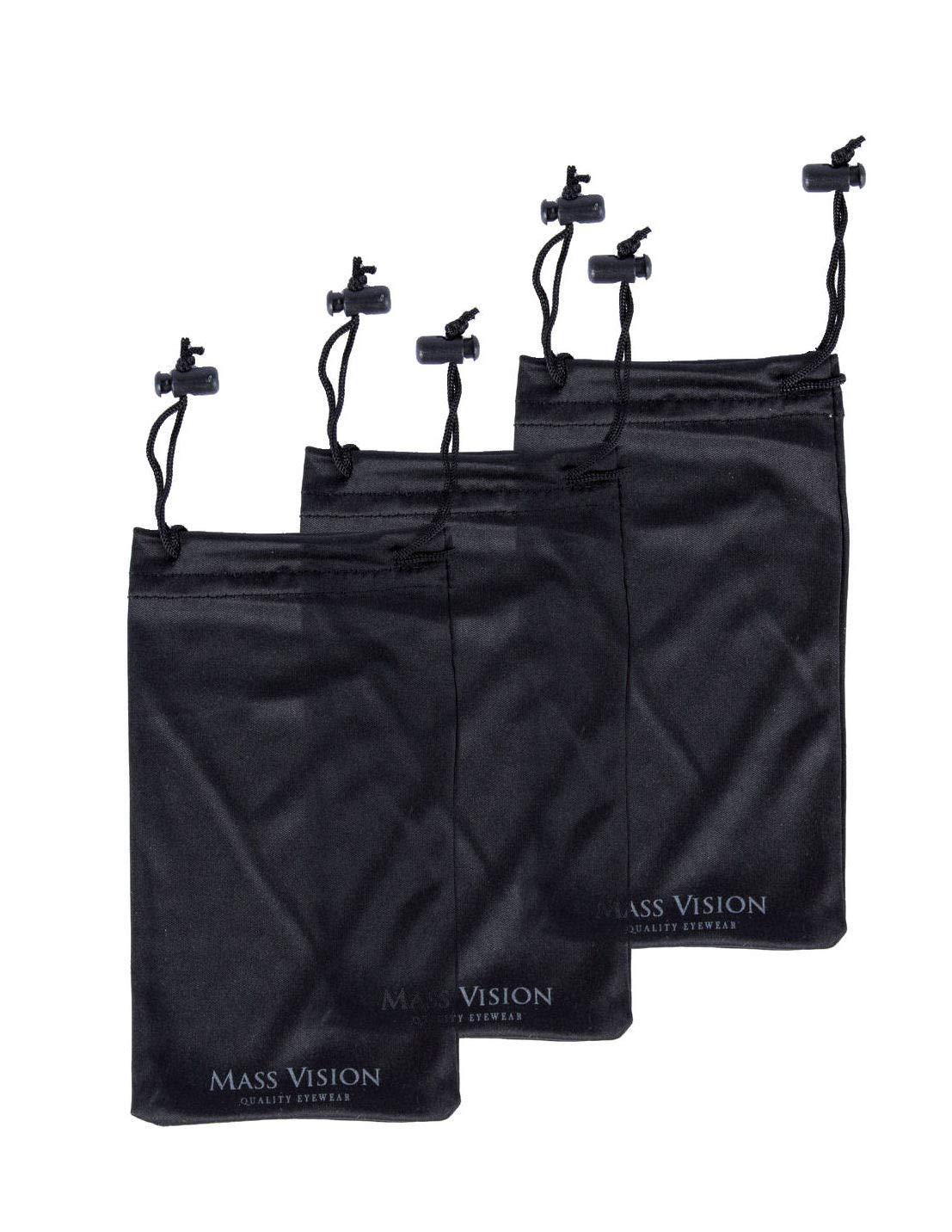 Mass Vision Mass Vision The Executive 3 Pair of Classic Bifocal Reading Sunglasses (Black, 1.5)