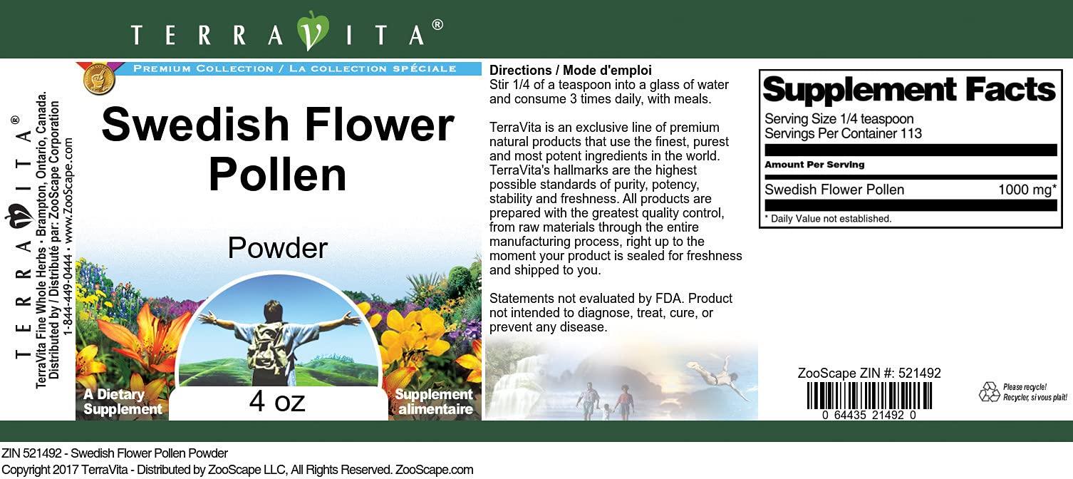 TerraVita Swedish Flower Pollen Powder (4 oz, ZIN: 521492) - 3 Pack