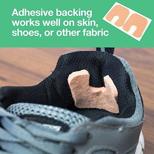 ZenToes ZenToes U-Shaped Felt Callus Pads | Protect Calluses from Rubbing on Shoes | Reduce Foot and Heel Pain | Pack of 24 1/8” Self-Stick Pedi Cushions