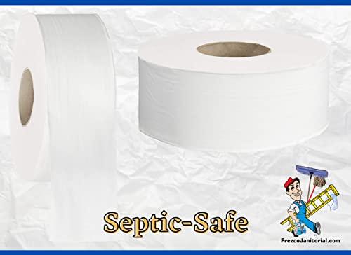 Generic Jumbo Rolls - Bathroom Tissue Premium Two-Ply Jr. 9\" (2 Rolls x 3.74\" x 1000) Home or Commercial Use FrezcoJanitorial.com