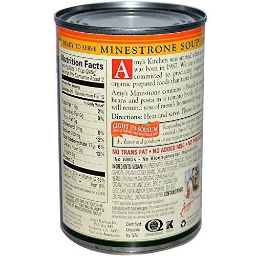 Amy's Amy's Organic Light in Sodium Soup Minestrone -- 14.1 fl oz