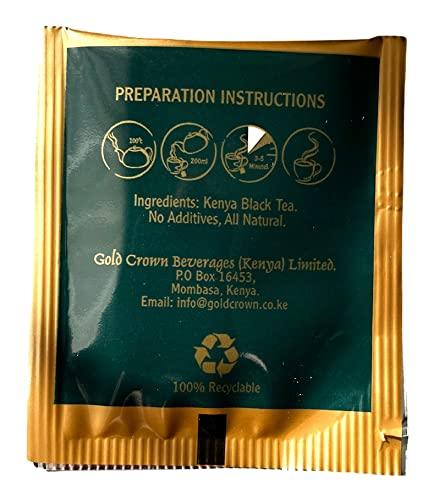 JACKIELYNA Finest Kenyan Kericho Gold Foil Enveloped Tea Bags (Kenya) - 200gms /100 tea bags
