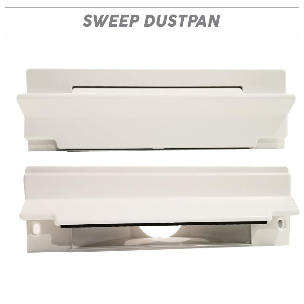 OVO OVO White Universal Central Vacuum Automatic Sweep Dustpan Finish