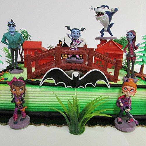 Cake Toppers Vampirina Birthday Cake Topper Set Featuring Vee and Friends Figures and Decorative Themed Accessories
