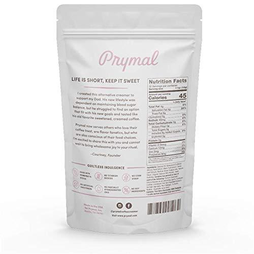 Prymal Coffee Creamer PRYMAL Keto Birthday Cake Coffee Creamer - Non Dairy, Sugar Free - Natural, Non Refrigerated Powder with MCT - 11.3oz Bag