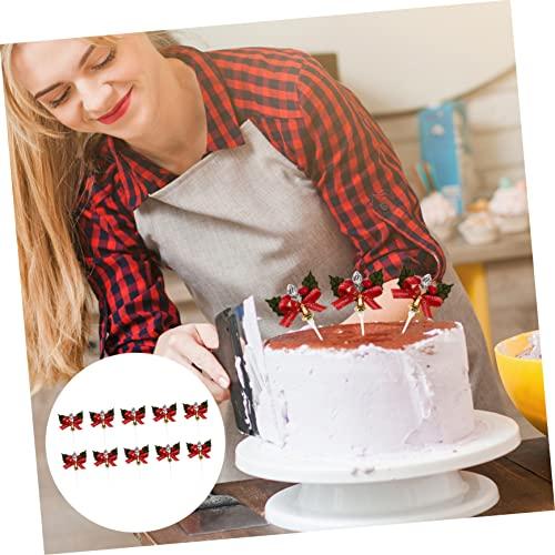 Gadpiparty Gadpiparty 20 Pcs Leaves Cupcake Toppers Christmas Cake Picks Wedding Cakes Toppers Christmas Paper Cake Decoration Dessert Topper Wedding Decor Christmas Cake Decorations Elder Food Bust