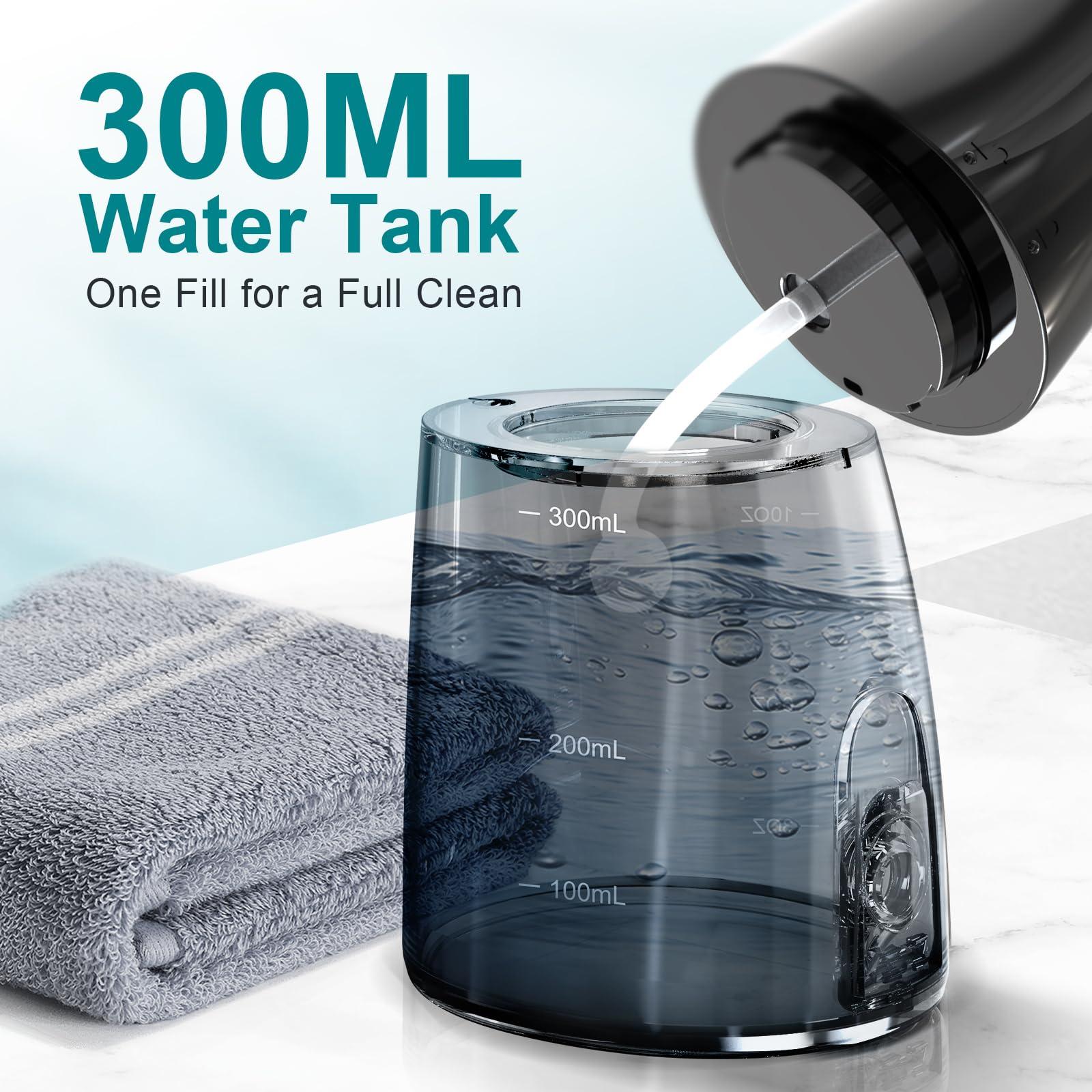 Nicefeel Nicefeel Cordless Water Dental Flosser 300ML BPA-Free Portable Oral Irrigator, 3 Cleaning Modes, Fast Charge, IPX7 Waterproof for Teeth, Gums & Tonsil Stones Home & Travel Use