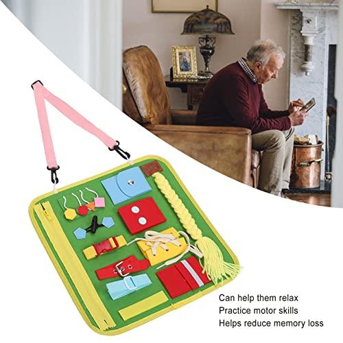 Dioche Memory Loss Fidget Blanket Dementia Sensory Pad Educational Sensory Toys Alzheimer Patient Anxiety Sensory Blanket Anxiety Relief Improves Mental Stimulation