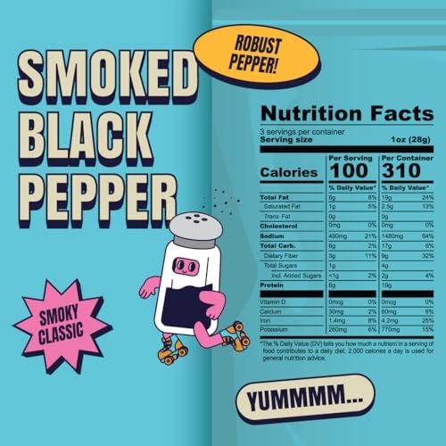 Louisville Vegan Jerky Louisville Vegan Jerky - Smoked Black Pepper Vegan and Vegetarian Meat, 19 Grams of Non-GMO Soy Protein, 310 Calories per Bag, Gluten-Free High Protein Vegan Snacks - 3 oz, 10 Pack