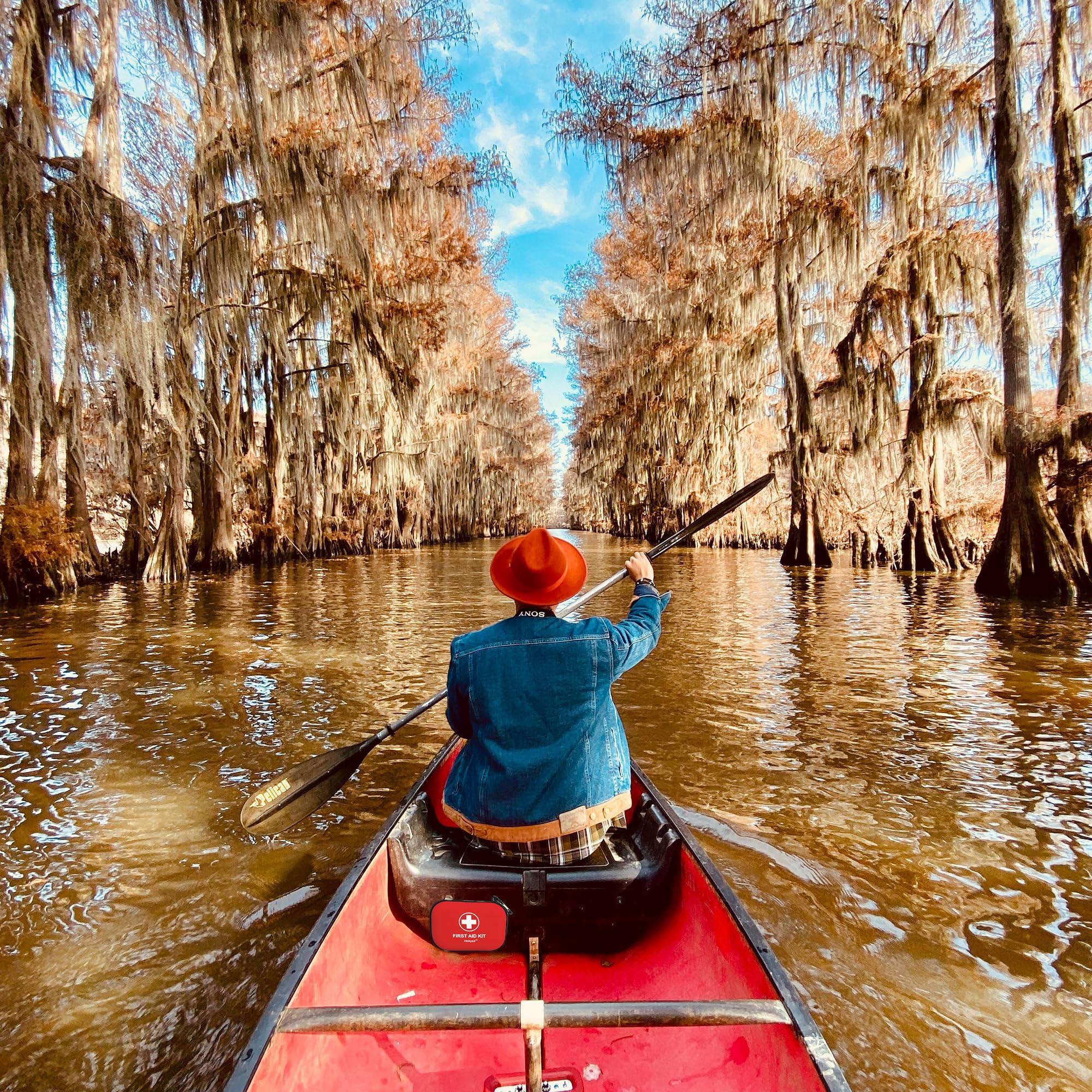 Atickyaid Mini First Aid Kit - 120 Piece Small Waterproof Hard Shell Medical Kit for Car, Home, Office, Travel, Camping, Sports, Outdoor, School - Emergency First Aid Supplies and Survival Kit