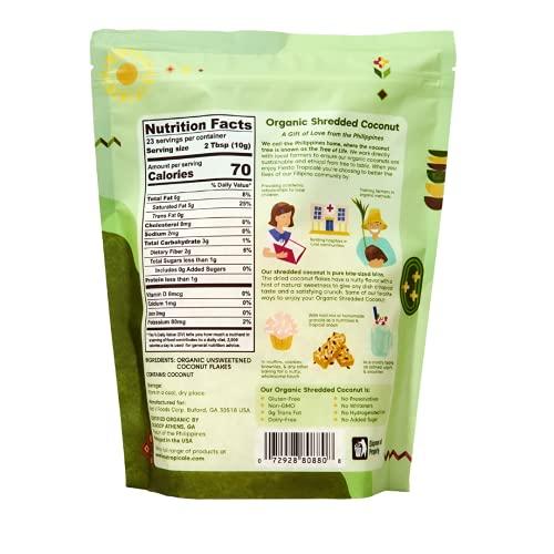 Fiesta Tropicalé Unsweetened Coconut Flakes, 8 Oz (Pack of 3) - Raw Organic Dried Coconut Flakes, Gluten Free, Shredded Coconut Perfect for Vegan Baking, Smoothies, and Keto Recipes - Fiesta Tropical