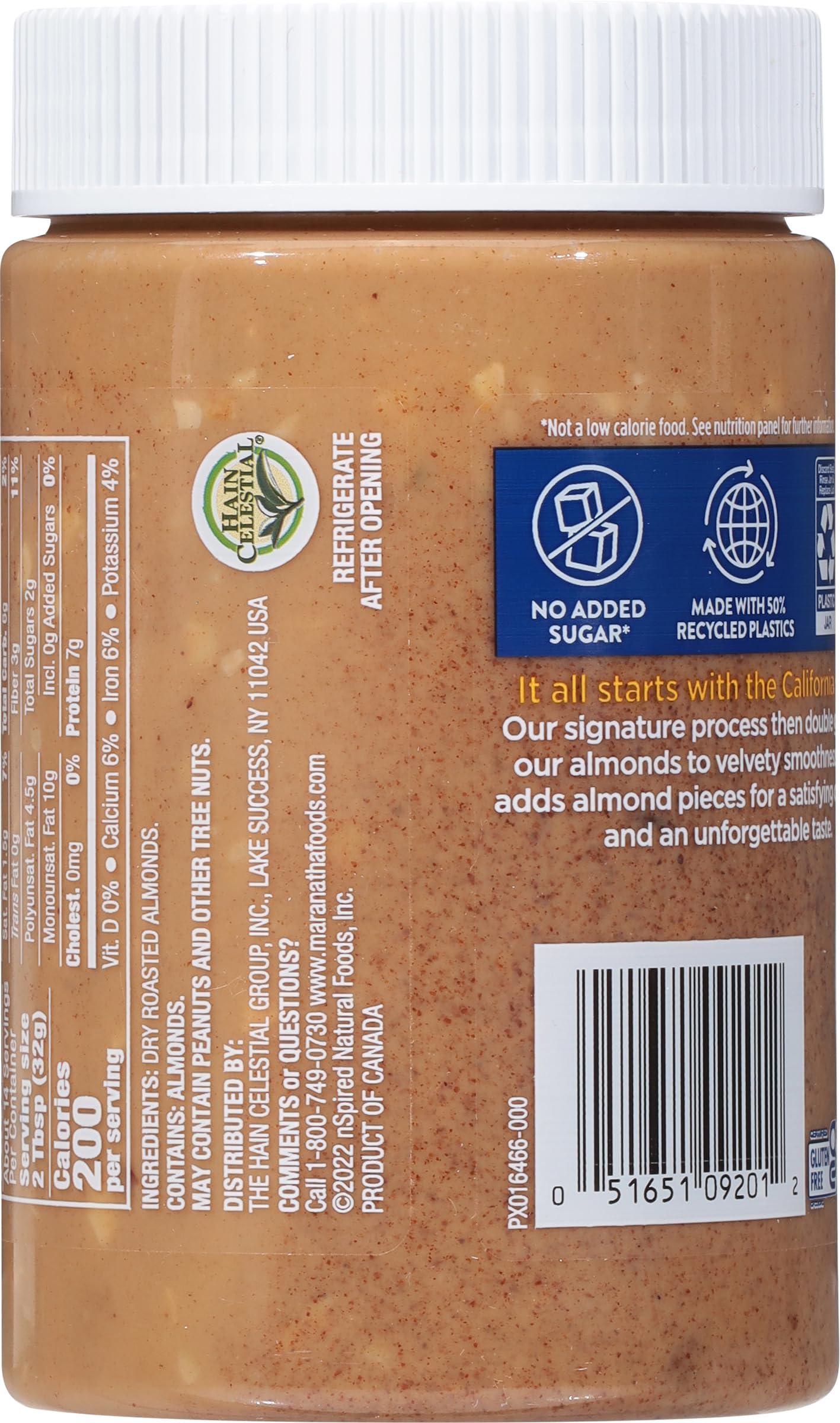 MARANATHA MaraNatha Natural Crunchy Roasted Almond Butter, 16 Ounce Jar