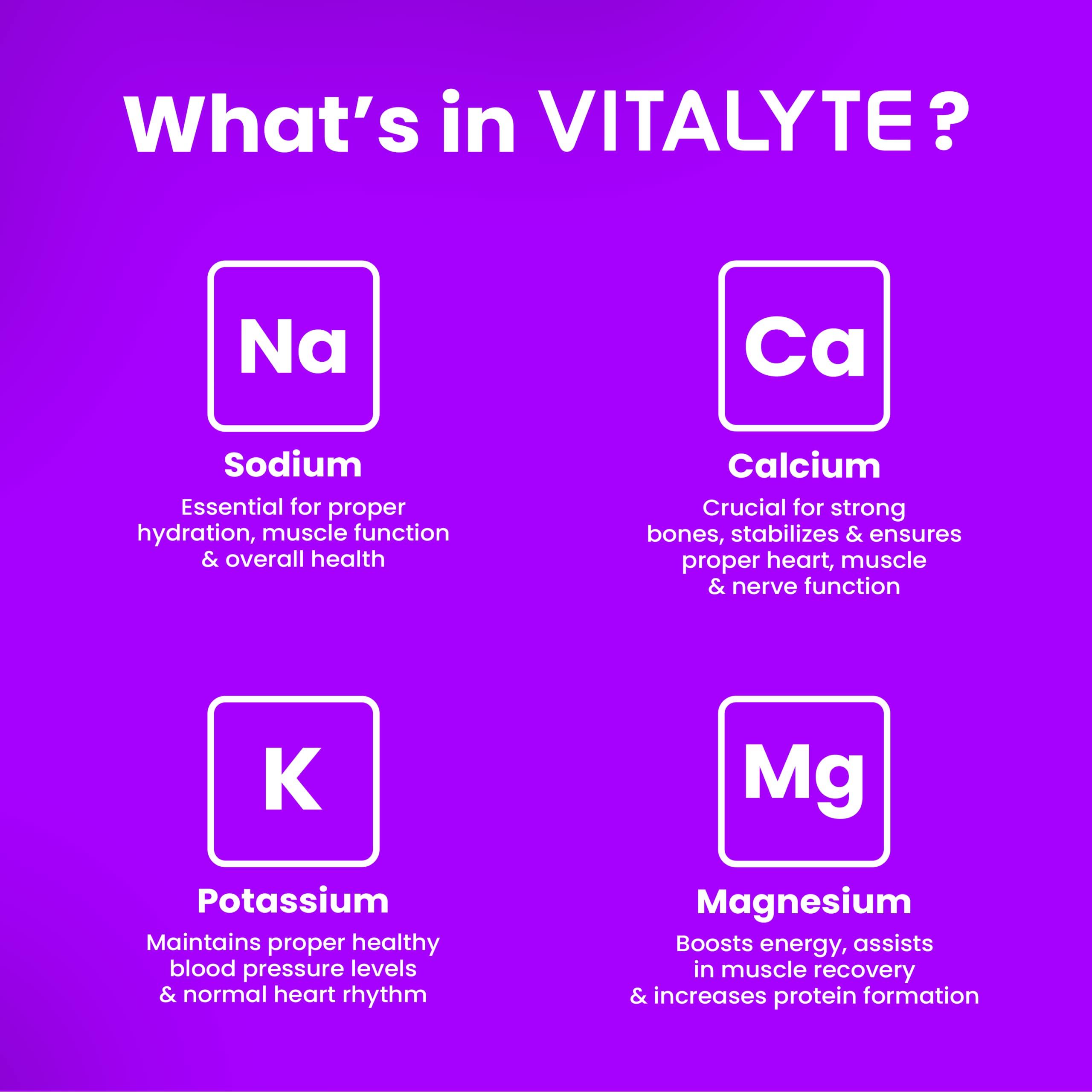 Vitalyte Vitalyte Electrolytes Packets Isotonic Sports Drink | Electrolytes Powder Packets Sports Nutrition Electrolyte Replacement Drinks Dehydration Relief Packets
