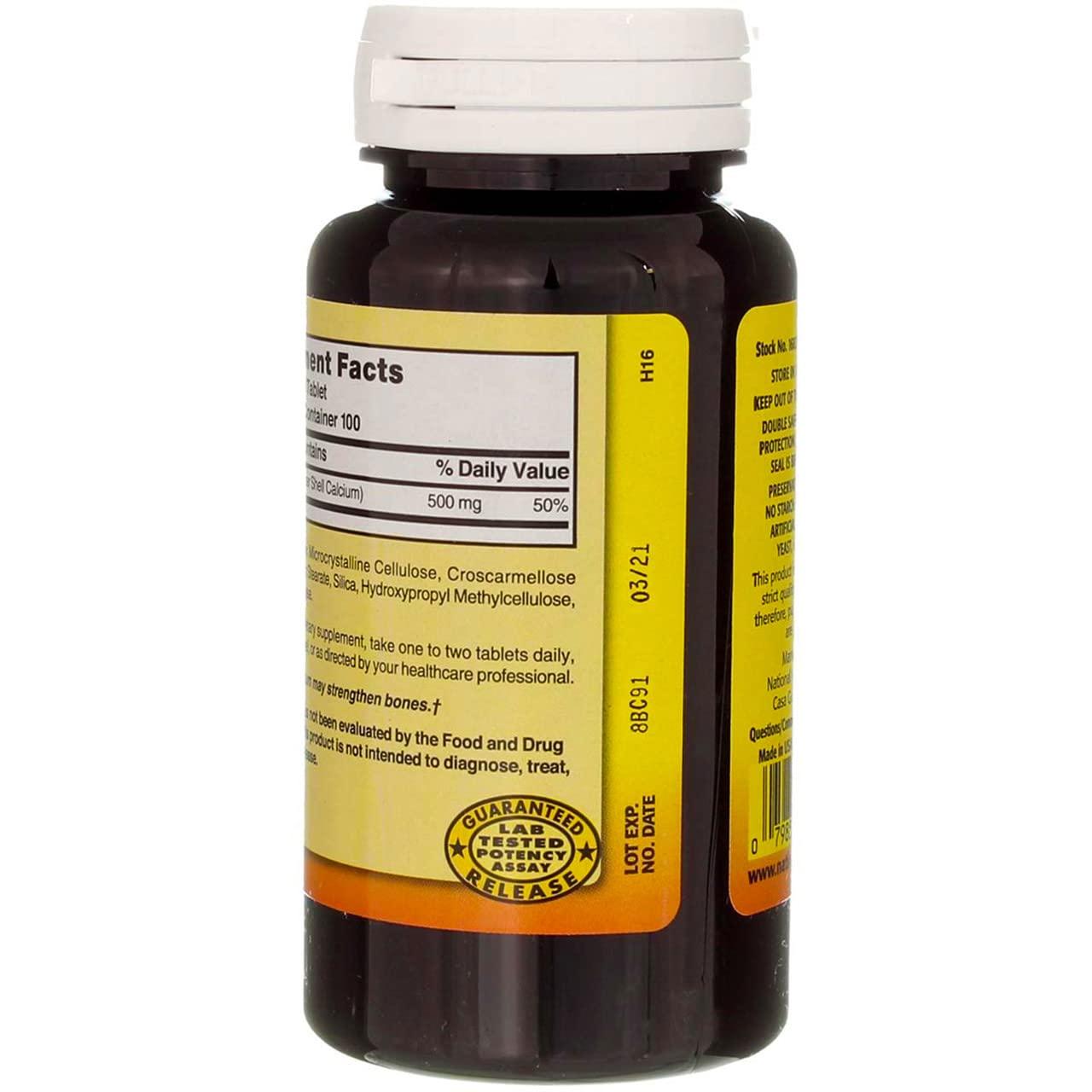 Nature's Blend Nature's Blend Oyster Shell Calcium 500 mg Tablets - 100 ct, Pack of 5