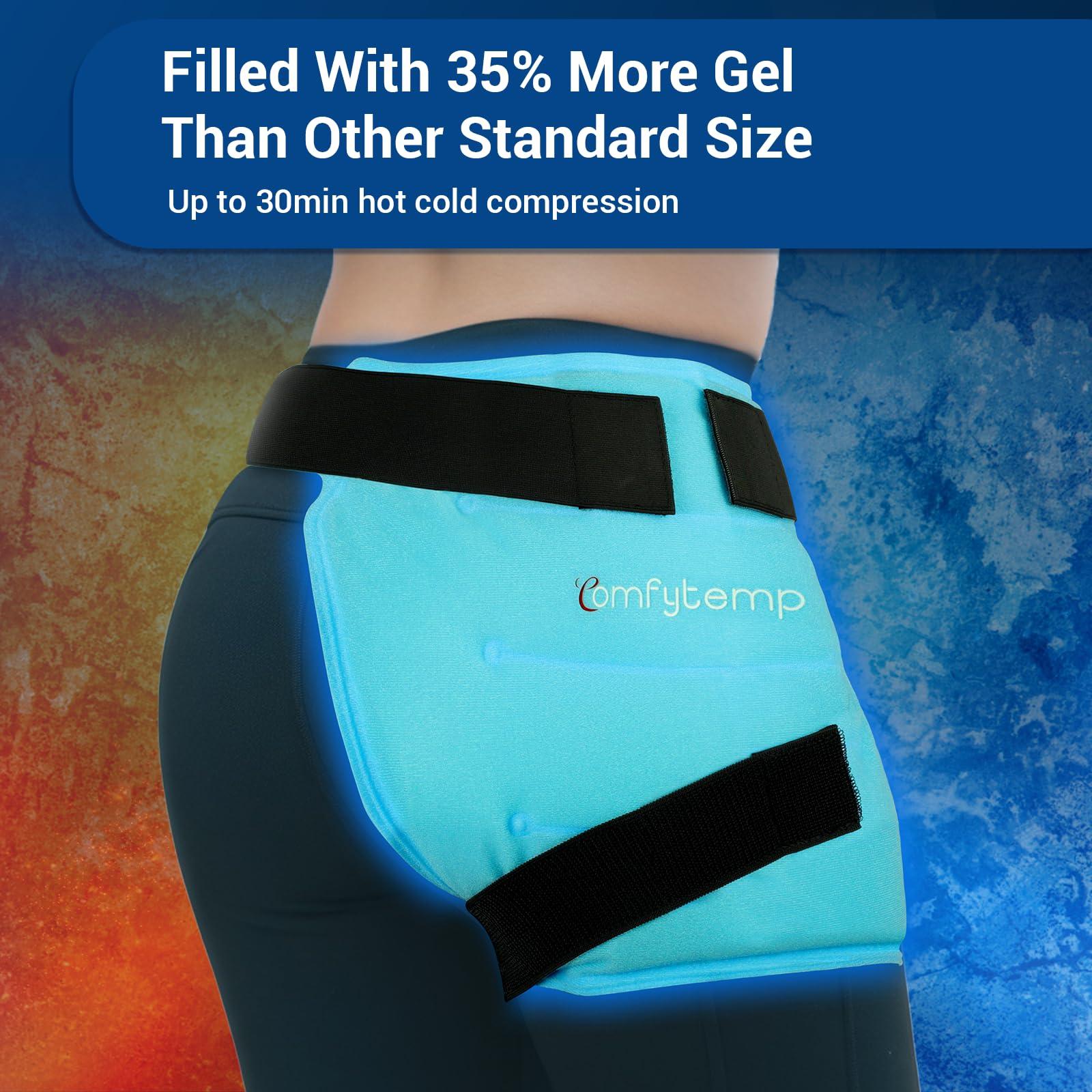 Comfytemp Comfytemp Large Hip Ice Pack Wrap for Sciatica, Hip Replacement, Fracture, Pain Relief, FSA HSA Eligible, Reusable Gel Ice Pack for Injuries, Cold Compression Physical Therapy Recovery Gifts(M/L)