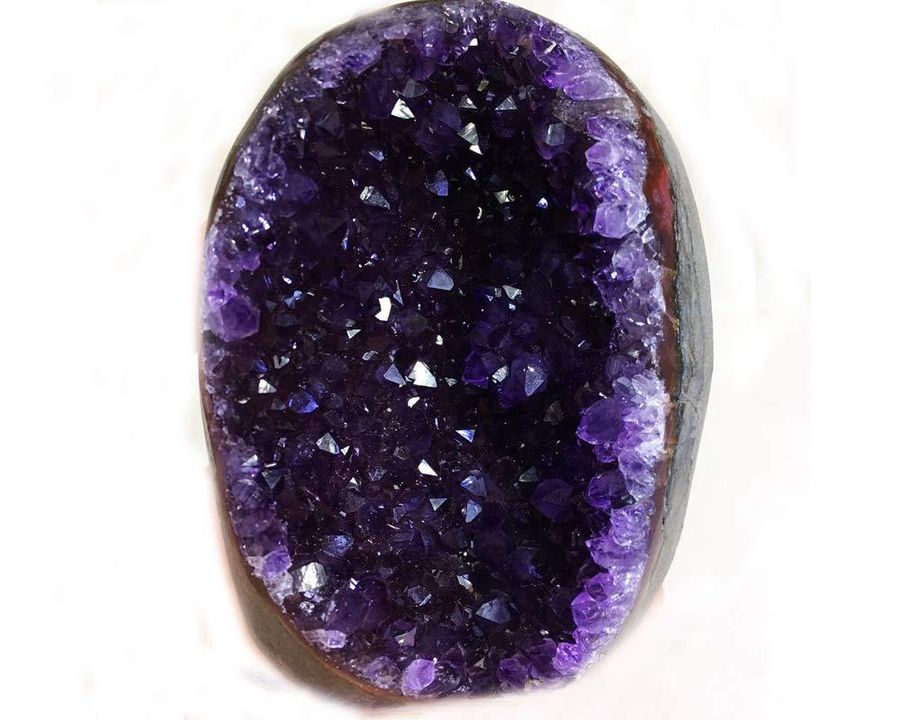 StoneStory Natural Uruguay Amethyst Crystal Cluster 1 (One) Large Specimen Stone for Crystals Healing Reiki Home Decoration 600-700grams (Uruguay Amethyst, 600-700grams/1.3lb-1.54lb)