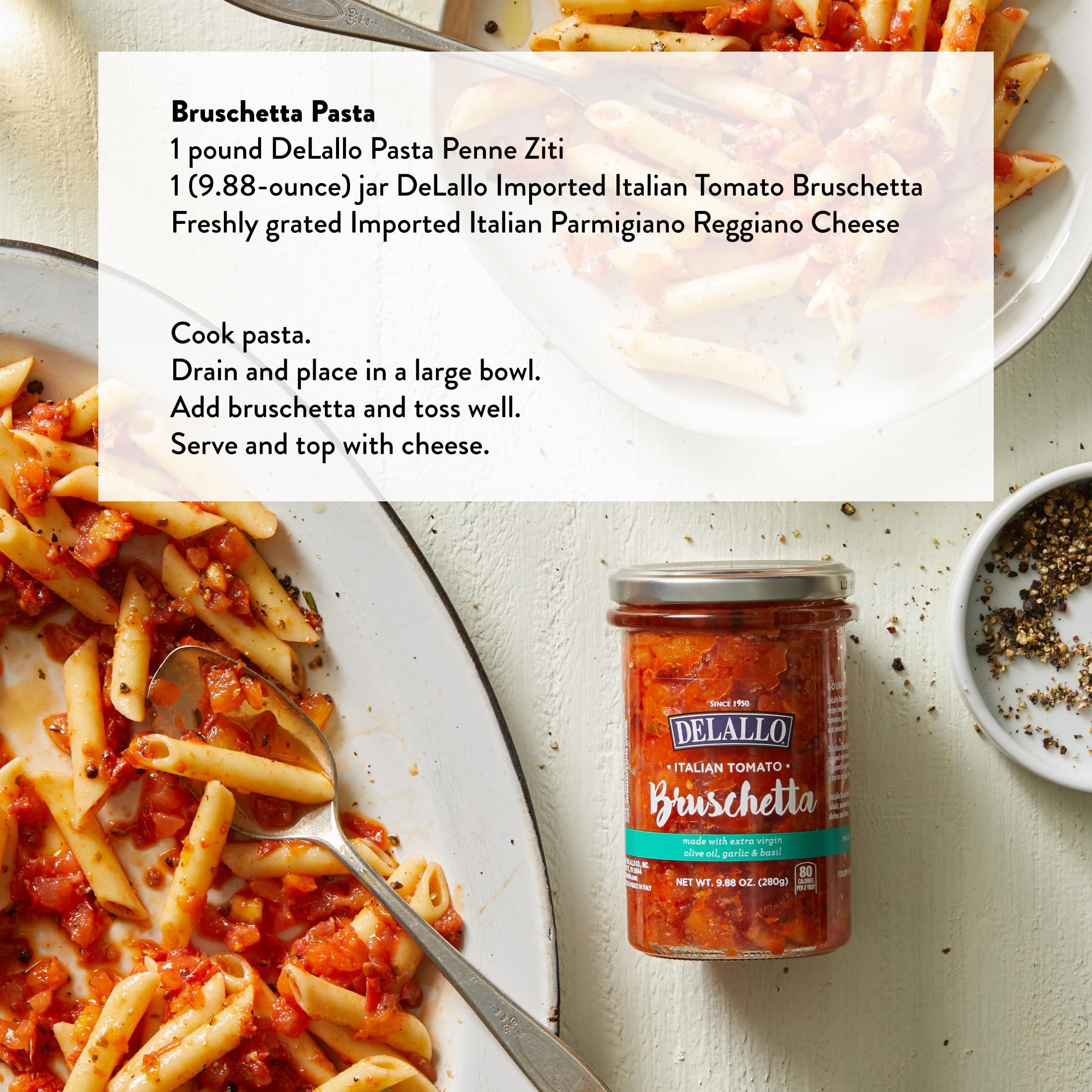 DeLallo DeLallo Italian Tomato Bruschetta Topping, 9.88 Ounce Jar, 3 Pack, Gourmet Dip Spread for Toast & Crackers, Made with Extra Virgin Olive Oil