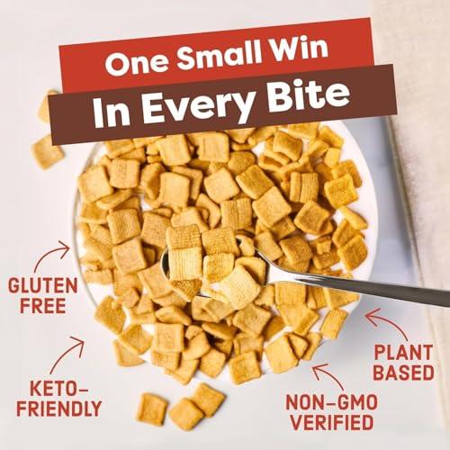 Catalina Crunch Catalina Crunch High Fiber Cereal Variety Pack Cinnamon Toast & Maple Waffle, 2 Flavors - 4 bags | Low Carb, Zero Sugar, Gluten Free | Vegan Protein Snacks | Breakfast Protein Cereal | Keto Friendly Foods