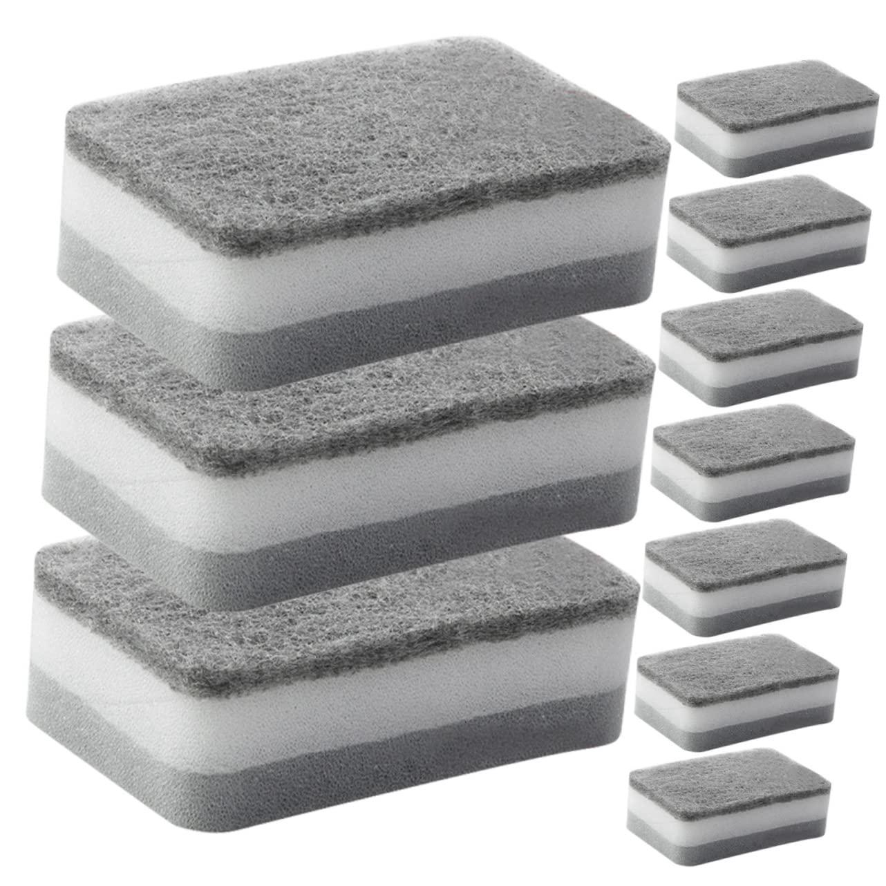 Beavorty Beavorty 2sets Sponge Scouring Pad Dish Cleaning Sponge Dishwashing Kitchen Helper Sink Dish Sponge Pots Cleaning Towel Scrubber Sponges for Washing Dishes Dish Sponges Non Reusable 10pcs*2