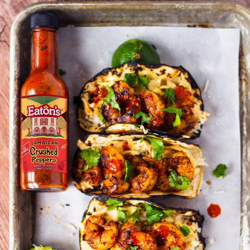 Eaton's Eaton's Crushed Red Pepper-Yellow Jamaican Scotch Bonnet Pepper Sauce & Chili Sauce Gift Kit Set -Use as Hot Sauce, Red Pepper Sauce for Dish (Crush Peppers Sauces and Scotch Bonnet Sauces 4 Pack)