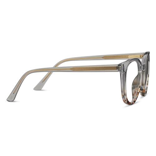 Peepers by PeeperSpecs Peepers by PeeperSpecs Oprah\'s Favorite Women\'s That\'s a Wrap Round Blue Light Blocking Reading Glasses - Smoke +2.25