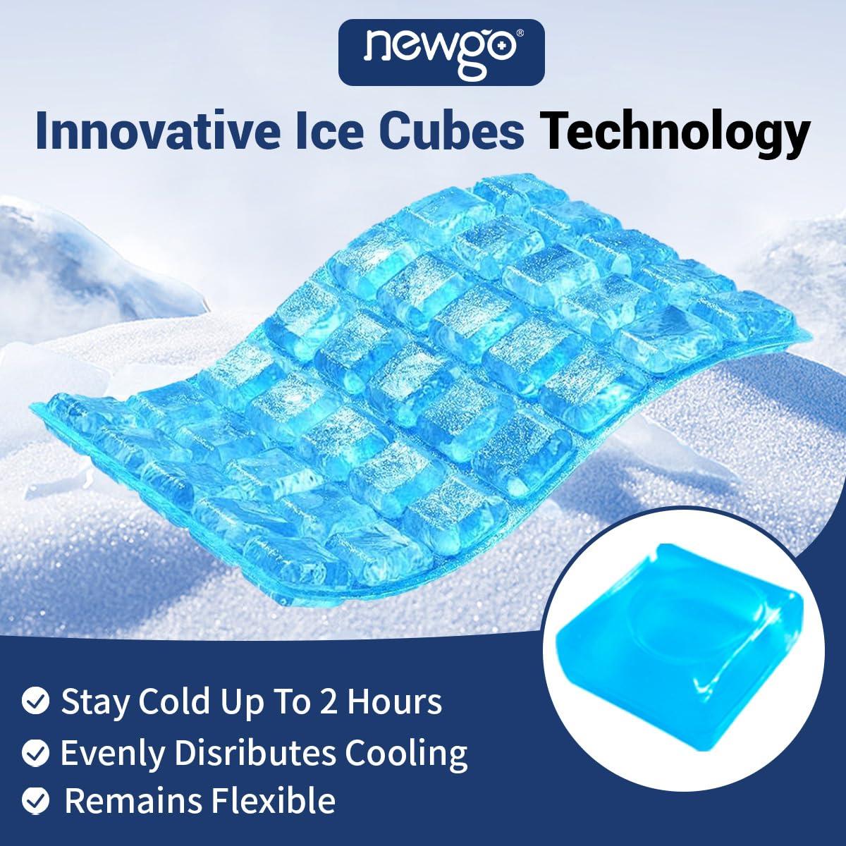 NEWGO NEWGO Ice Pack for Knee After Knee Replacement Surgery, Long Lasting Coldness Knee Ice Pack Wrap with Ice Cubes for Knee Injuries Swelling, Knee Surgery, Sports Injuries