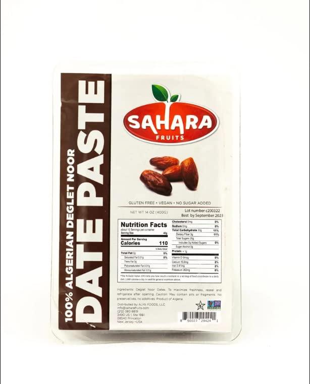 SAHARA FRUITS SAHARA FRUITS Alya Foods 100% Deglet Noor Date Paste, Spread, Pack of 3-42oz, 14oz Each, 500.0 Count