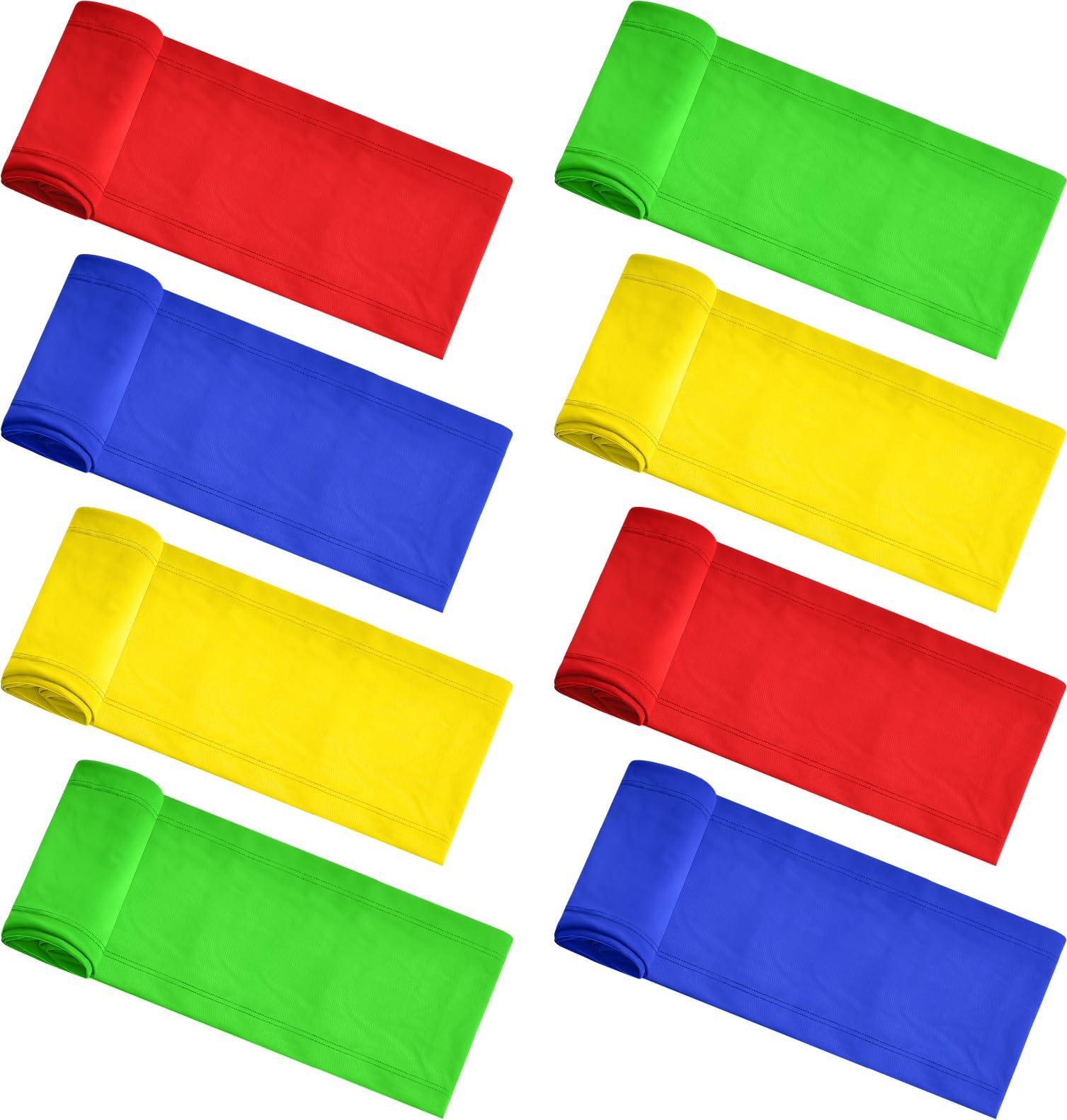 Wesnoy Wesnoy 4 Pcs Stretch Band Sensory Focus Tool 30\'\' Kids Resistance Band Stretches to 60\'\' Calming Fidget Bands for Chair Games School Supplies (Multicolor)