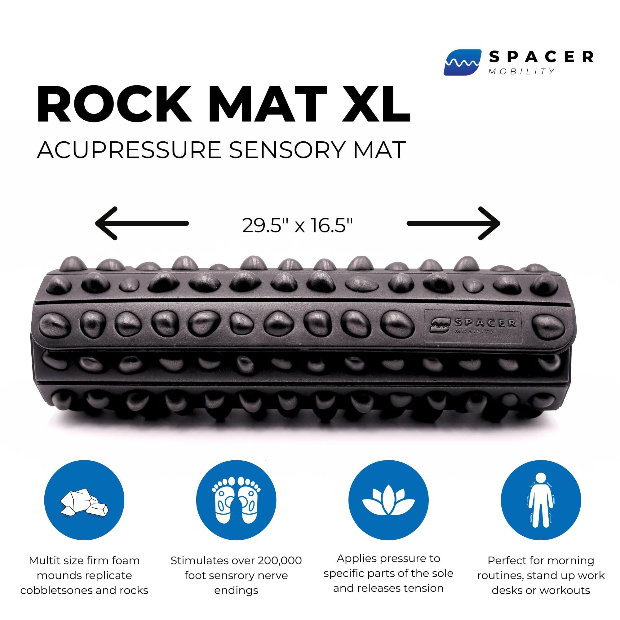Spacer Mobility Spacer Mobility Rock Mat XL Therapeutic Foot Massage Mat Helps Stimulate Nerve Endings, & Improve Proprioception.