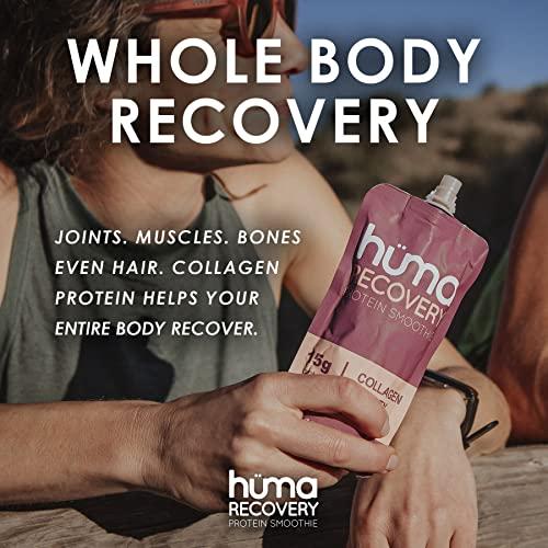 HÜMA CHIA ENERGY GEL Huma Recovery Protein Smoothie, 20 Pouches – 15g Collagen + Whey Post Workout Recovery Drink – Ready-to-Drink Protein Shake with Real Fruit, Electrolytes, Healthy Fats