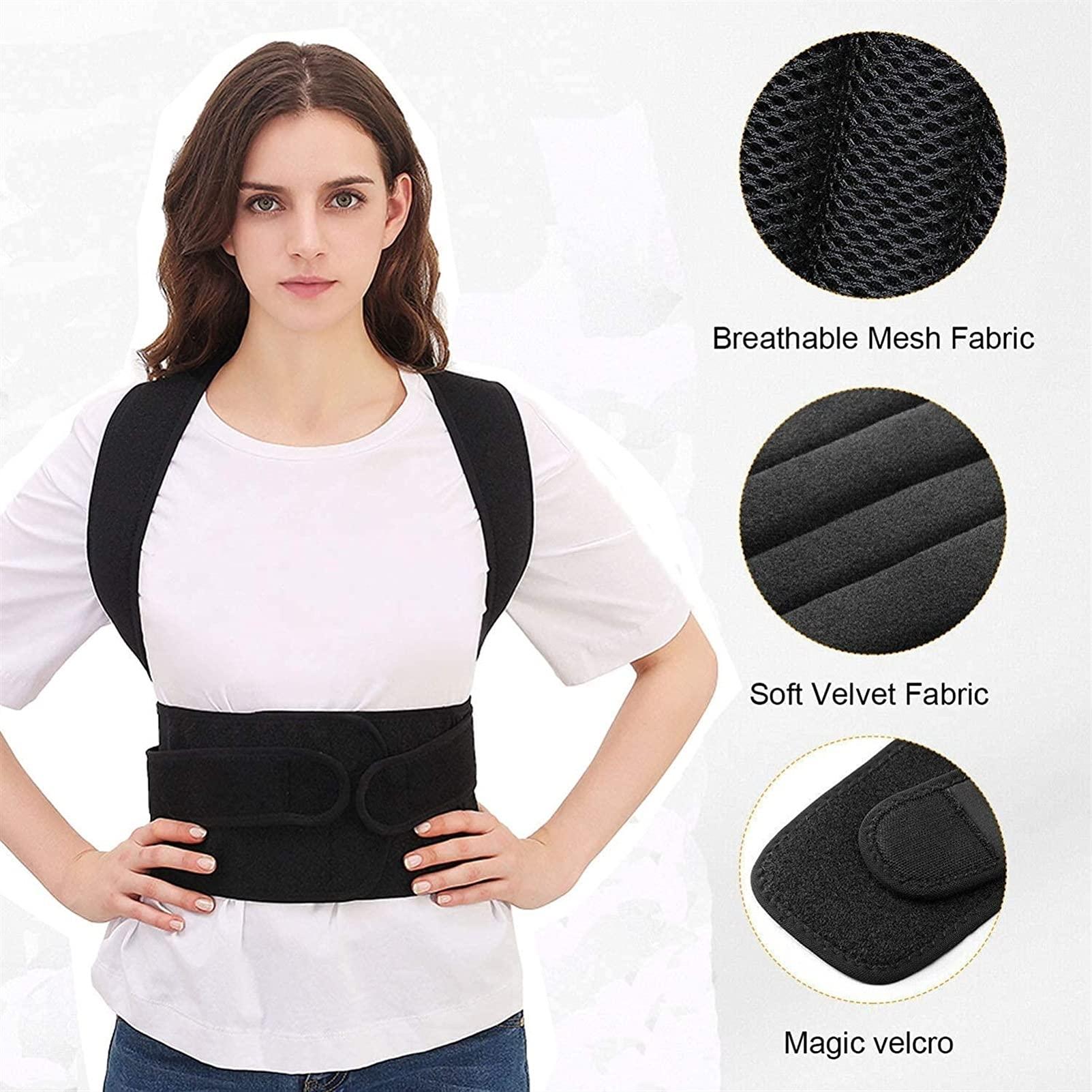 XFYJR XFYJR Back Posture Corrector for Women and Men,Medical Grade Posture Corrector Improve Posture and Reduce Back Pain,Re-Align Your Spine (Color : Black, Size : Large)