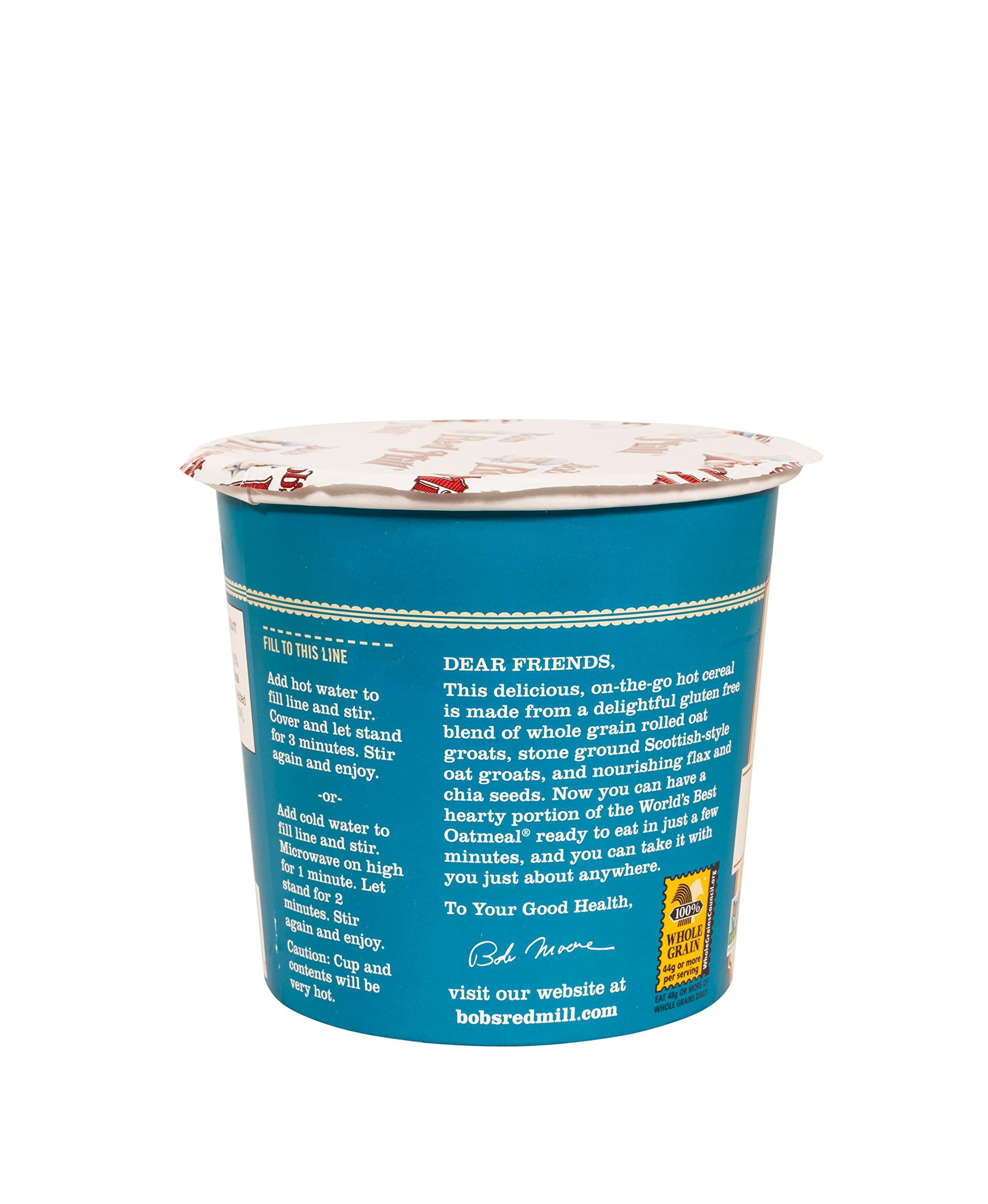 Bob's Red Mill Bob\'s Red Mill Classic Oatmeal Cup, 1 Cup (Pack of 1) - Non GMO, Gluten Free, Whole Grain, Vegan, Kosher