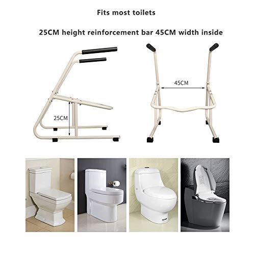 ZXYY ZXYY Toilet Handle Raised Toilet Seat with Handles Free Standing Toilet Frame Surround Height Adjustable Toilet Frame Padded Toilet Grab Bars, Aid for Elderly, Handicapped, & Disabled