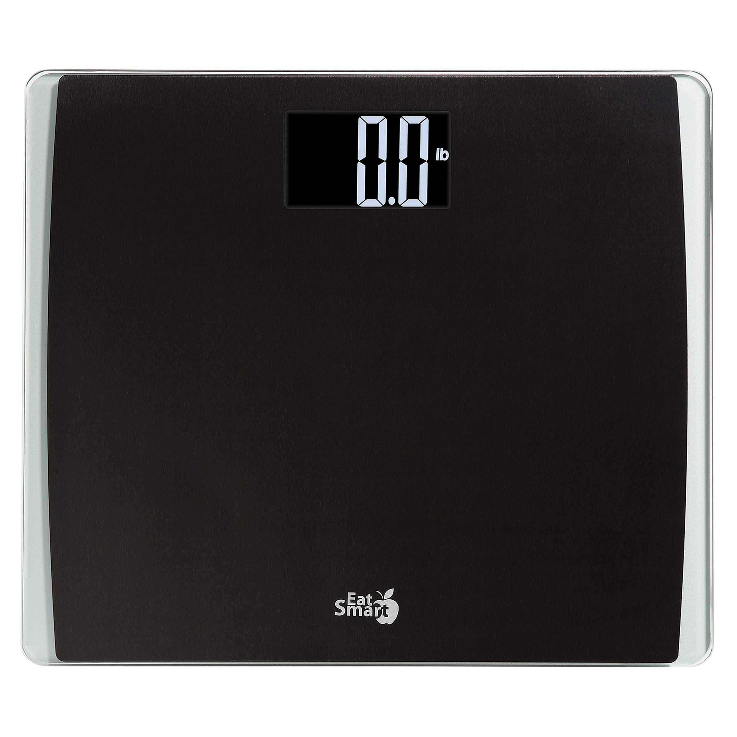 EatSmart Eat Smart Precision Digital Bathroom Scale, 550 lb High Capacity Scale, Extra Wide Platform, Bath Scale for Body Weight, Black